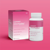 purezen GlowGetter supplement bottle and packaging on a pink background