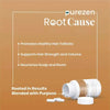 Product packaging for 'purezen RootCause' with text on a brown background