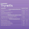 Nutritional supplement label for purezen ThyroFix on a purple background