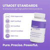 Bottle of Purezen ThyroFix with certification logos on a purple background