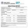 Analytical report from Bee Pharma Labs Pvt. Ltd. with NABL certification.
