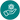 Icon of a hand holding a smartphone with an atom symbol on a teal background