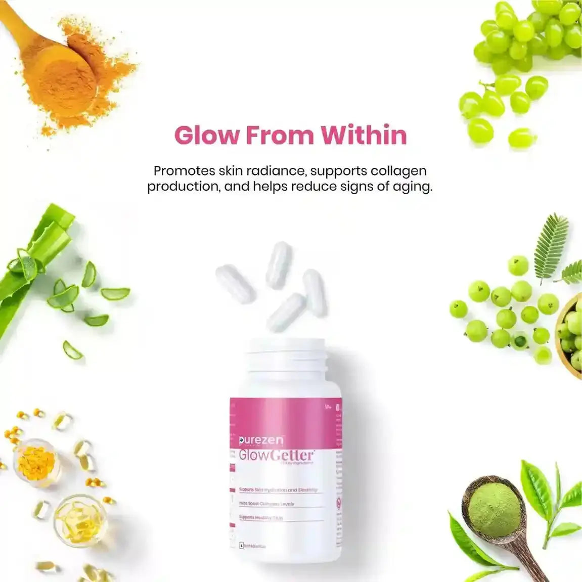 GlowGetter Skin Glow, Hydration & Collagen Support. Purezen GlowGetter Skin Glow, Hydration & Collagen Support. Purezen