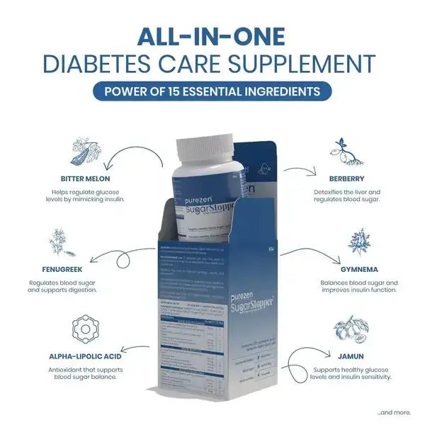 SugarStopper Blood Sugar & Diabetes Control Supplement Purezen SugarStopper Blood Sugar & Diabetes Control Supplement Purezen
